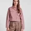 Women's Old Pink Denim Jacket Pieces Tessie - Women