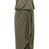 Women's Olive Bandeau Dress