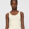 Women's Organic Basic Tank Top 2 Pack - White Sand + Black