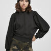 Women's Organic Gathering Batwing Hoody Black