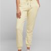 Women's Organic High-Waisted Sweatpants Soft Yellow