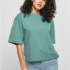 Women's Organic Oversized T-Shirt with White Leaf