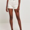 Women's Organic Stretch Denim 5-Pocket Shorts Off-White Raw