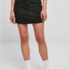Women's Organic Stretch Denim Mini Skirt Black Washed