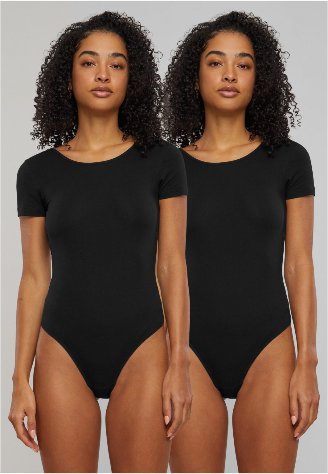 Women's Organic Stretch Jersey Body - 2-Pack Black+Black