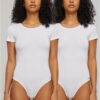 Women's Organic Stretch Jersey Body - 2-Pack White+White