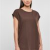 Women's Organic T-Shirt with Extended Shoulder Brown