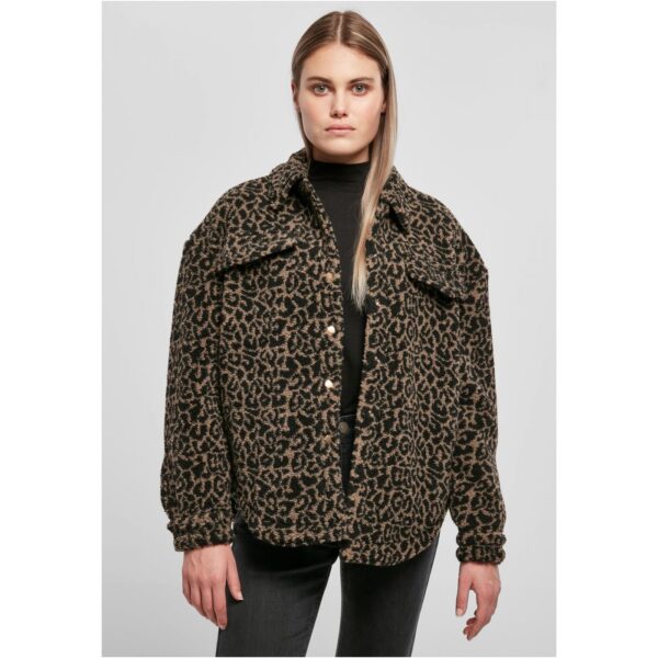 Women's Overshirt AOP Sherpa darktaupeleo