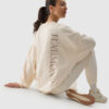 Women's Oversize Sweatshirt without Zipper and Hood 4F - Cream