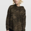 Women's Oversized Camo Hooded Olive Camo