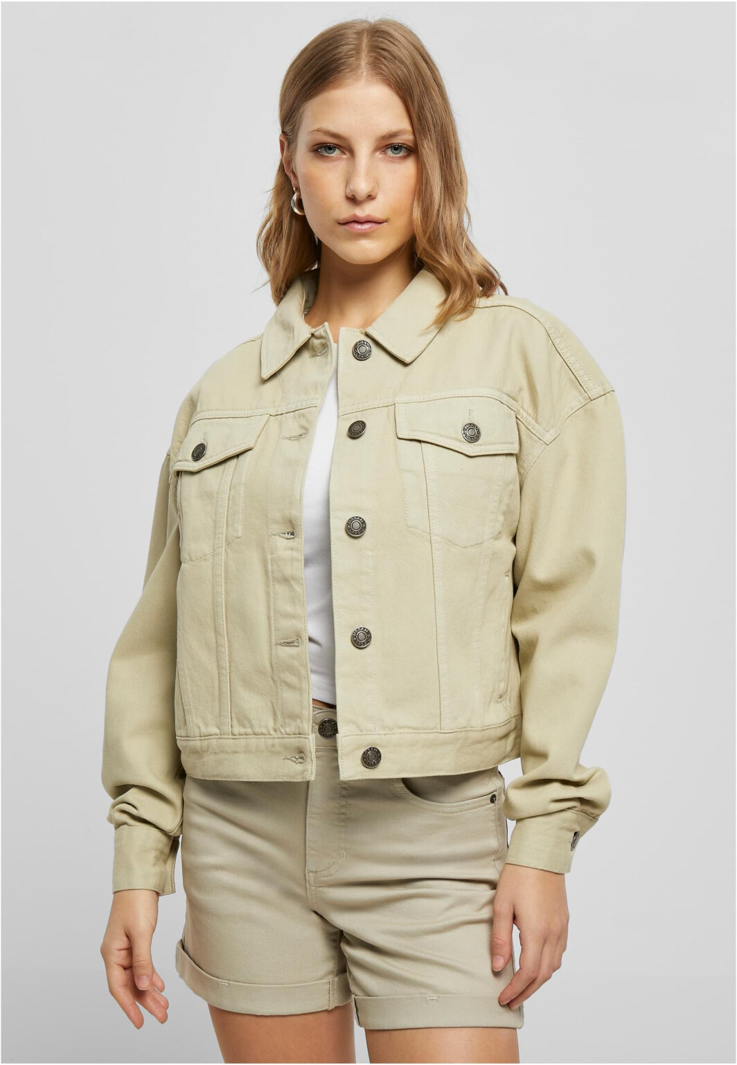 Women's Oversized Colorful Denim Soft Grass Jacket