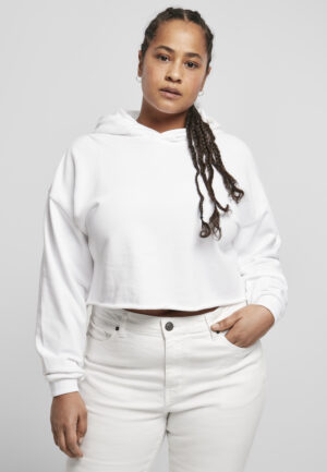 Women's Oversized Cropped Hoody White