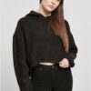 Women's Oversized Hooded Sweater - Black