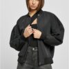 Women's Oversized Light Bomber Jacket Black