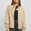 Women's Oversized Light Bomber Union Oversized Jacket Beige
