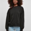 Women's Oversized Rainbow Crewneck Black