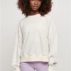 Women's Oversized Rainbow Crewneck Light Grey