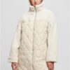 Women's Oversized Sherpa Quilted Coat softseagrass/white sand
