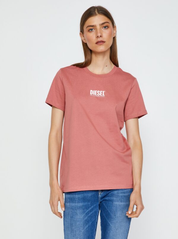 Women's Pink T-Shirt Diesel Sily - Women
