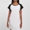 Women's Raglan Tee dress white/black