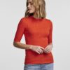 Women's Red Ribbed Light Sweater Pieces Crista - Women