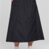 Women's Ripstop Parachute Midi Skirt Black