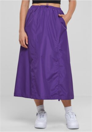 Women's Ripstop Parachute Midi Skirt Purple