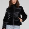 Women's Shark Skin Puffer Jacket Black