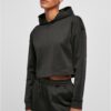 Women's Short Scuba Hoody Black