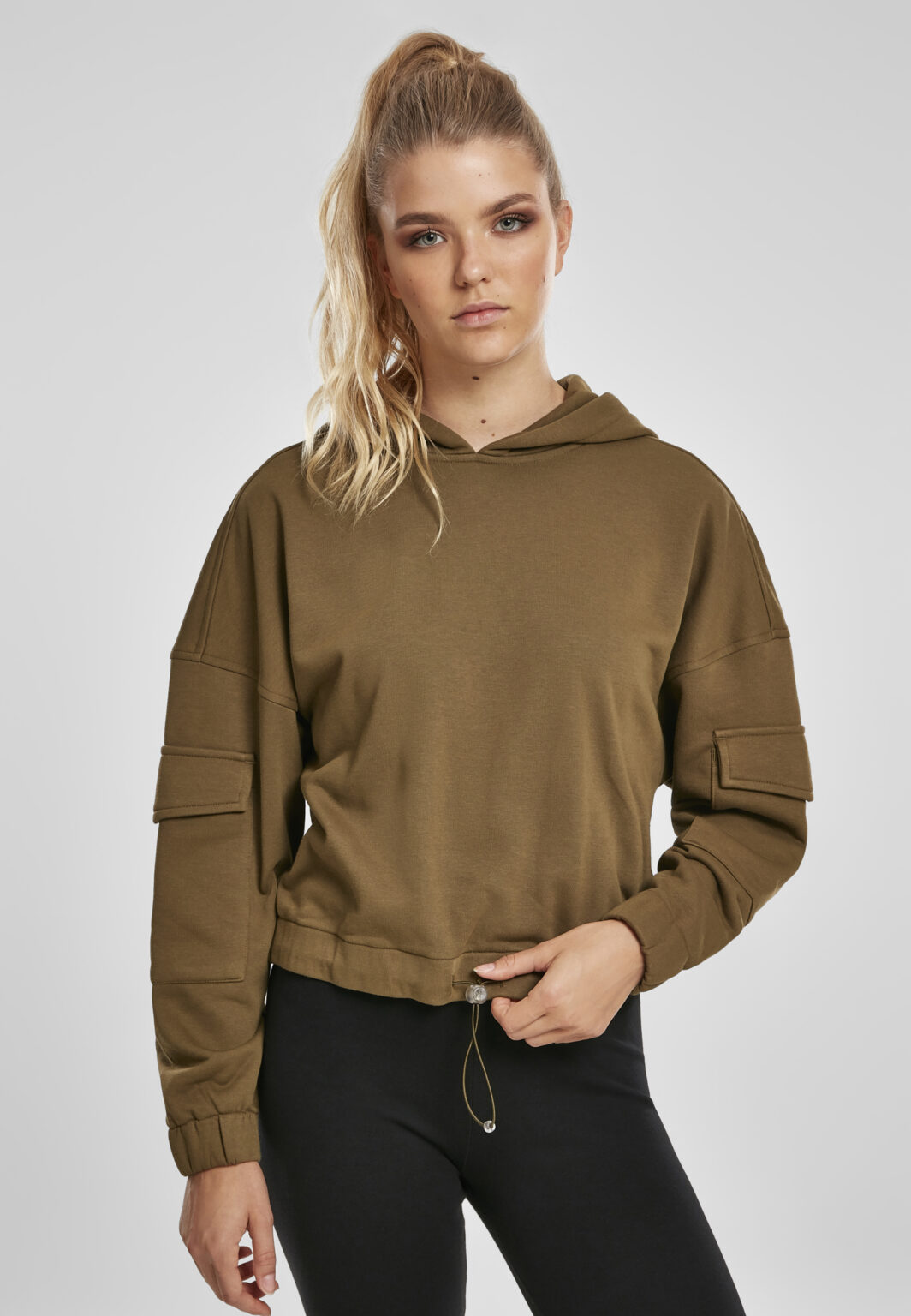 Women's Short Work Hoodies Summer Olive