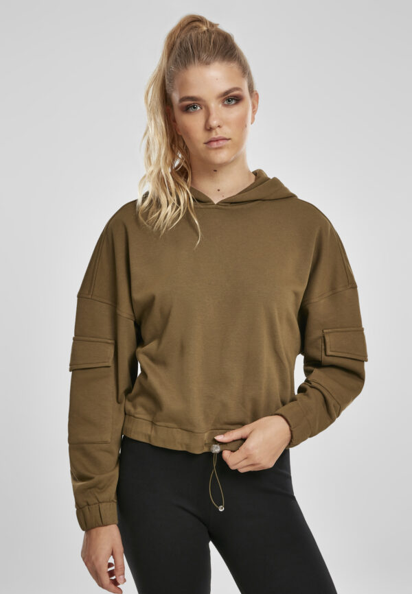 Women's Short Work Hoodies Summer Olive