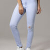 Women's Skinny High Waisted Denim Pants - Blue