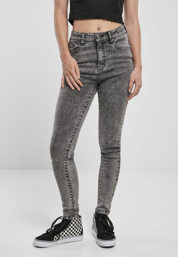 Women's Skinny High Waisted Jeans - Black