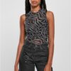 Women's Sleeveless Mesh Body Asphalt/Black