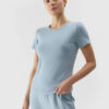 Women's Slim 4F Plain T-Shirt - Light Blue