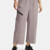 Women's Sports Pants Under Armour Unstoppable Flc Grid Crop-GRY - Women's
