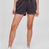 Women's Stone Washed Shorts - Black