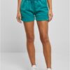 Women's Stone Washed Shorts - Watergreen