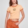 Women's Stretch Cropped Tee Jersey Paleo Orange/Vintageo Orange