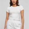 Women's Stretch Jersey Cropped Tee White
