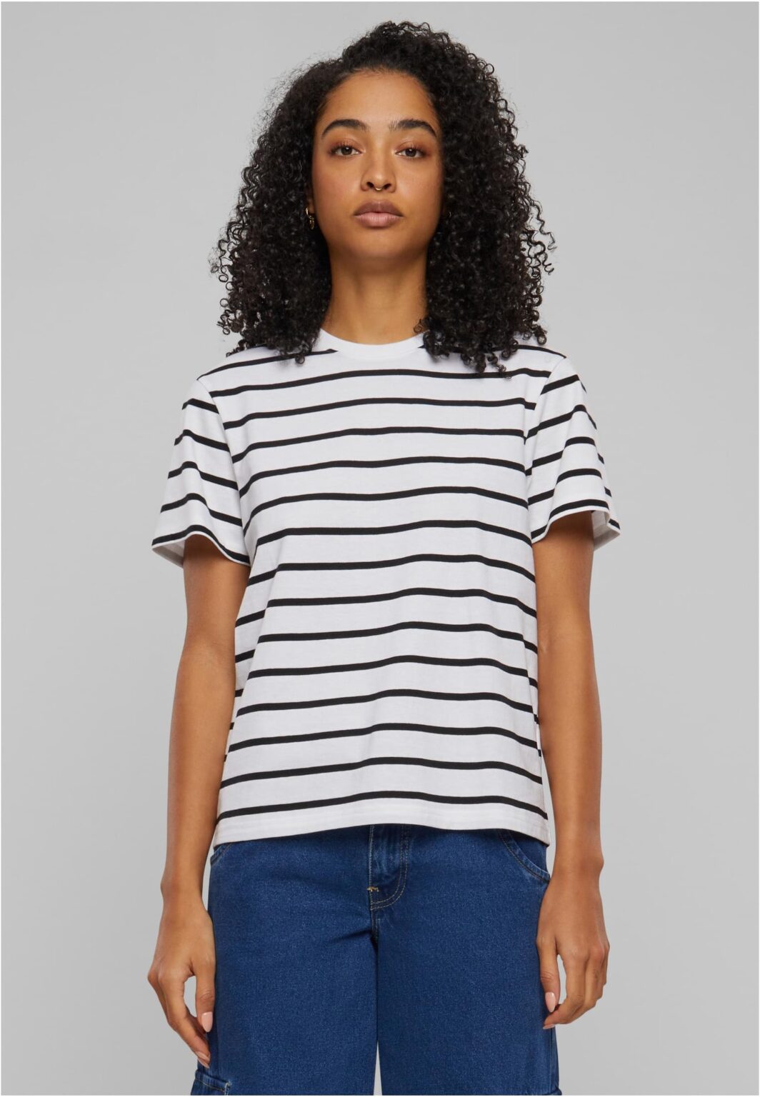 Women's Striped T-Shirt Box Black/White