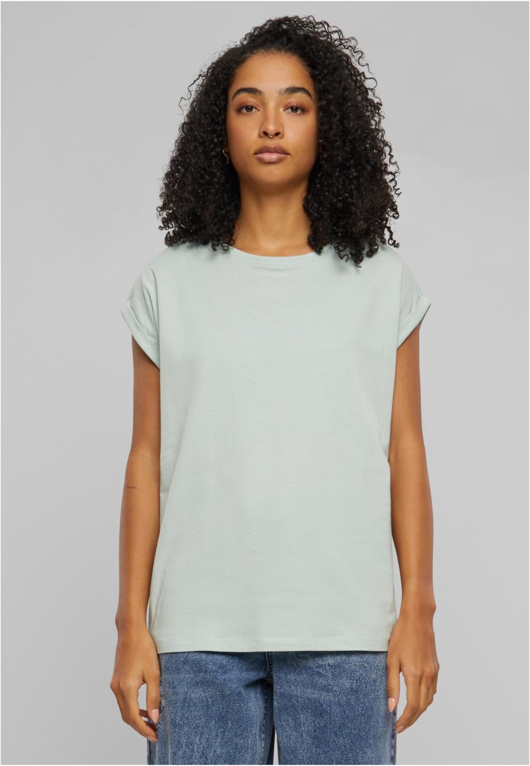 Women's T-Shirt Extended Shoulder Tee - mint