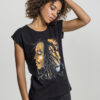 Women's T-shirt Bob Marley Lion Face black