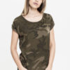 Women's T-shirt Camo Back Shaped Olive camo