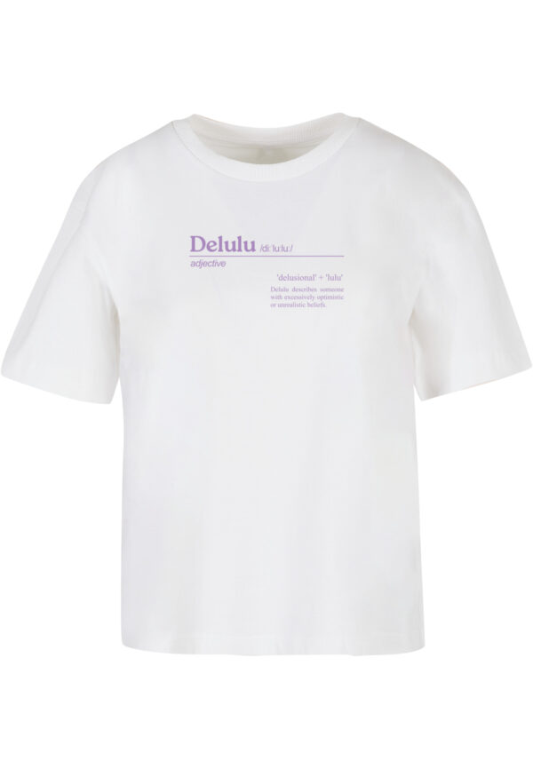 Women's T-shirt Delulu Definition white