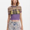 Women's T-shirt Desigual Cuadri - Women's