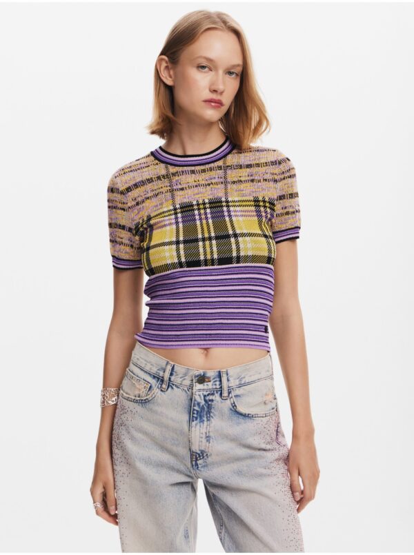 Women's T-shirt Desigual Cuadri - Women's
