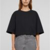 Women's T-shirt Heavy Organic Oversized Cropped Black
