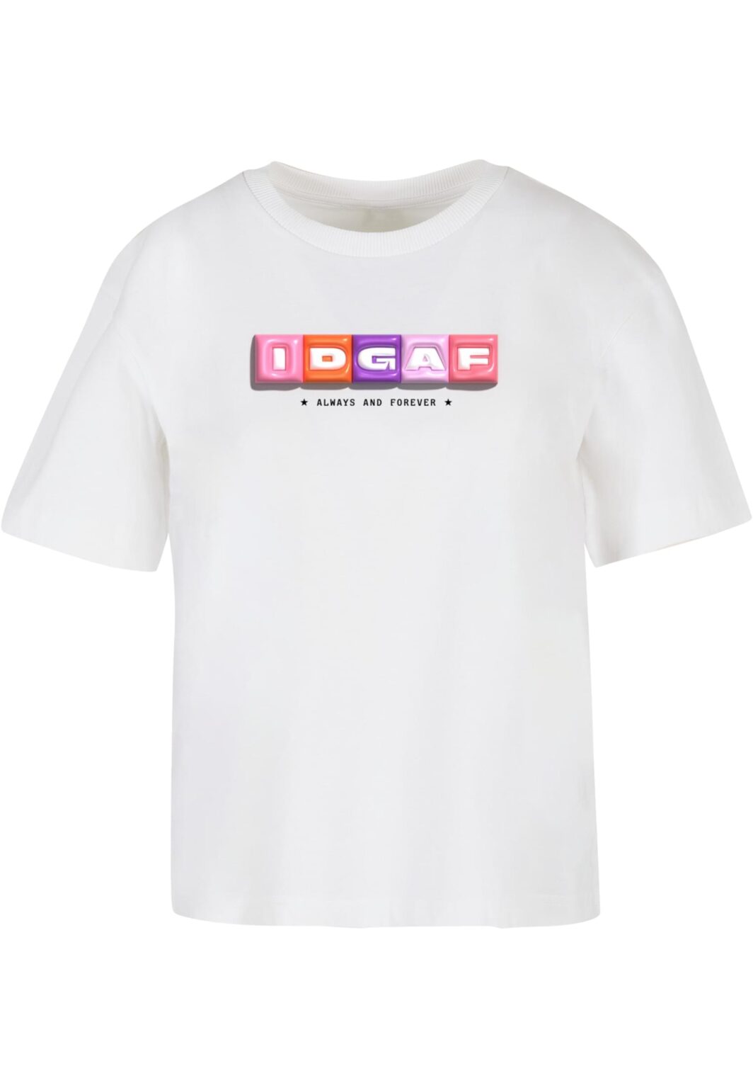 Women's T-shirt IDGAF - white