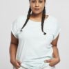 Women's T-shirt Melange Extended Shoulder Tee aqua melange